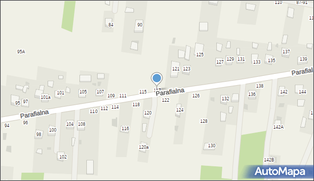 Mokrzyska, Parafialna, 117, mapa Mokrzyska