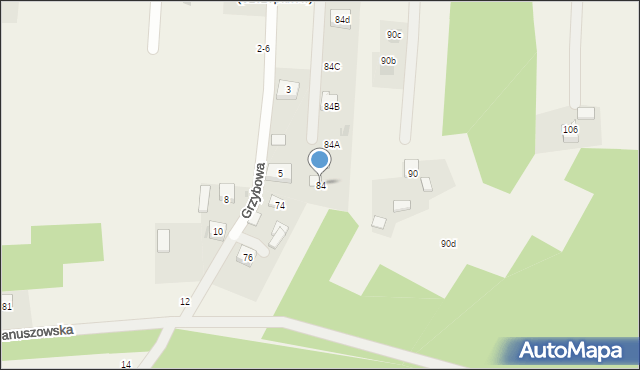 Mokrzyska, Parafialna, 84, mapa Mokrzyska