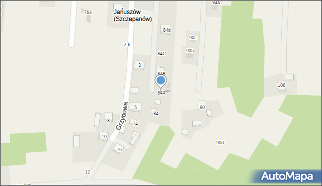 Mokrzyska, Parafialna, 84A, mapa Mokrzyska