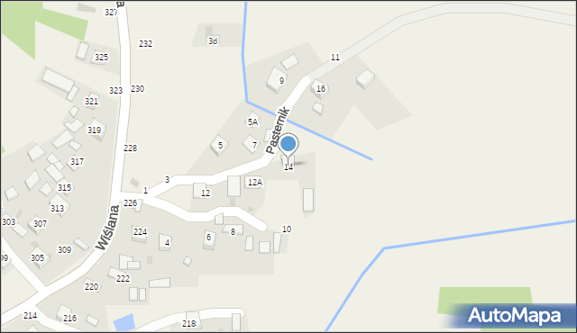 Mokrzyska, Pasternik, 14, mapa Mokrzyska