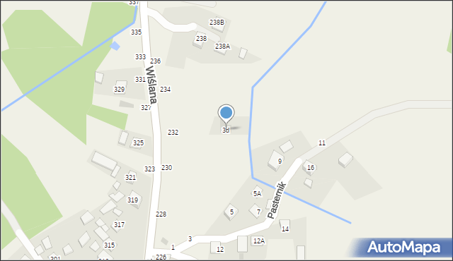 Mokrzyska, Pasternik, 3d, mapa Mokrzyska