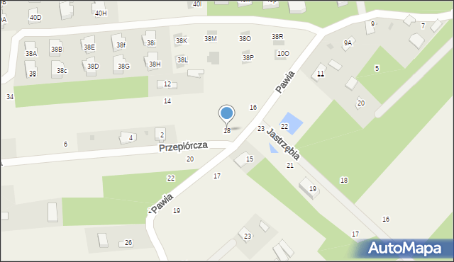 Mościska, Pawia, 18, mapa Mościska