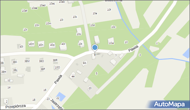 Mościska, Pawia, 9, mapa Mościska