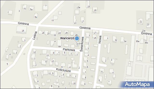 Mstów, Parkowa, 2, mapa Mstów