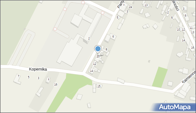 Mstów, Partyzantów, 10, mapa Mstów