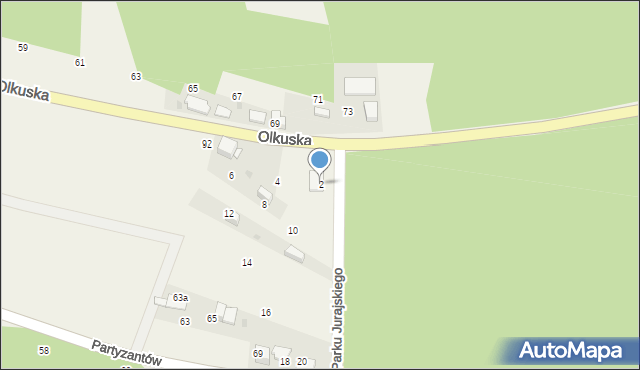 Myślachowice, Parku Jurajskiego, 2, mapa Myślachowice