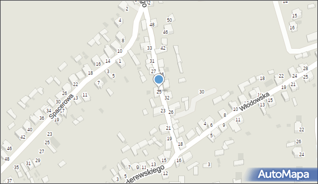 Myszków, Paderewskiego Ignacego Jana, 25, mapa Myszków