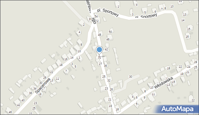 Myszków, Paderewskiego Ignacego Jana, 31, mapa Myszków