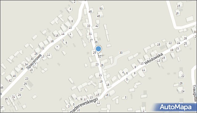 Myszków, Paderewskiego Ignacego Jana, 32, mapa Myszków