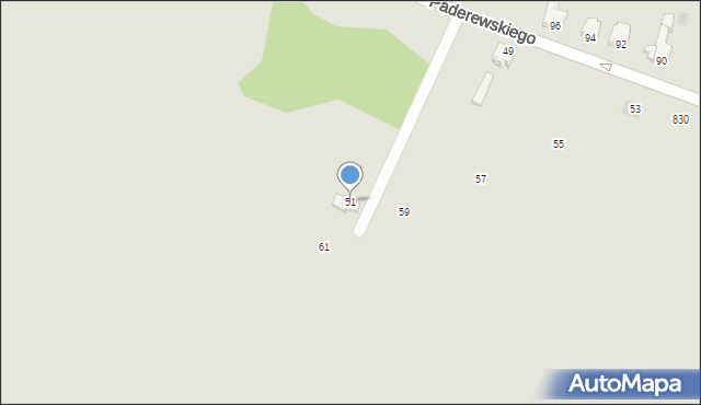 Myszków, Paderewskiego Ignacego Jana, 51, mapa Myszków