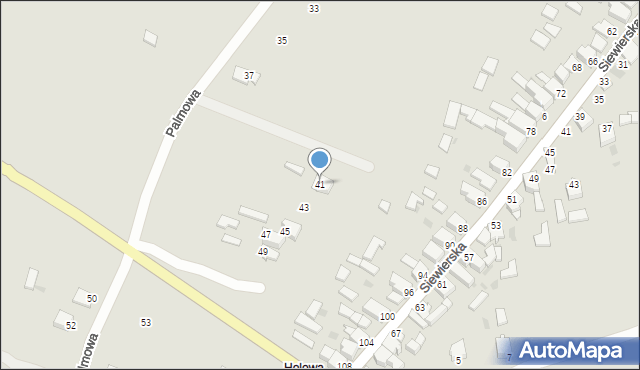 Myszków, Palmowa, 41, mapa Myszków