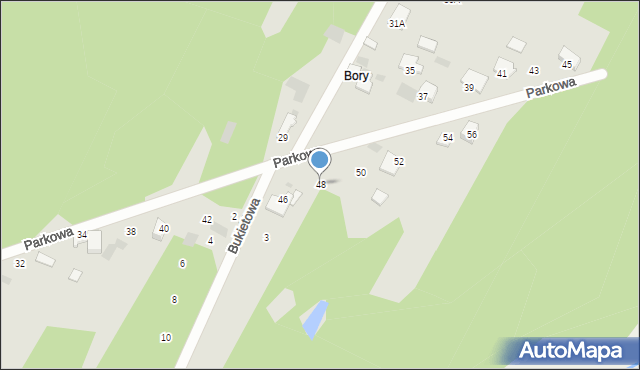 Myszków, Parkowa, 48, mapa Myszków