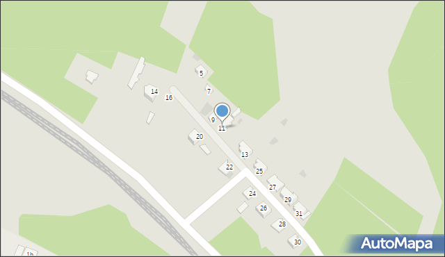 Myszków, Partyzantów, 11, mapa Myszków