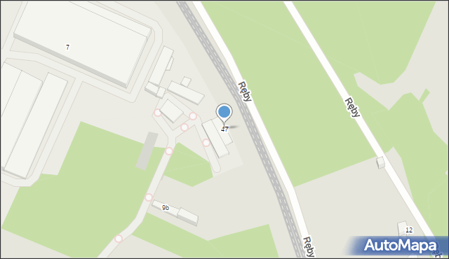 Myszków, Partyzantów, 47, mapa Myszków