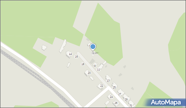 Myszków, Partyzantów, 7, mapa Myszków