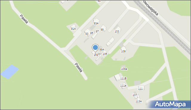Myszków, Pawia, 101, mapa Myszków