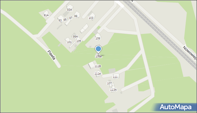 Myszków, Pawia, 109a, mapa Myszków
