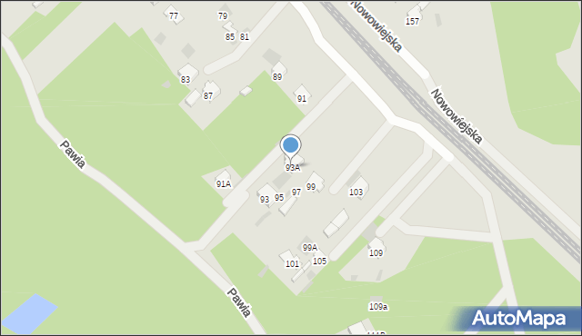 Myszków, Pawia, 93A, mapa Myszków