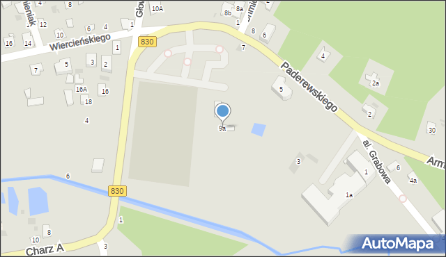 Nałęczów, Paderewskiego Ignacego Jana, 9a, mapa Nałęczów