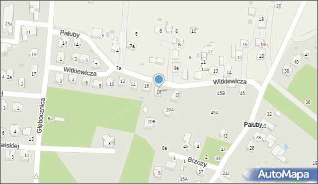 Nałęczów, Pałuby, 18, mapa Nałęczów