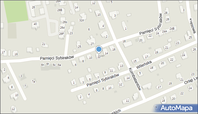 Namysłów, Pamięci Sybiraków, 12, mapa Namysłów