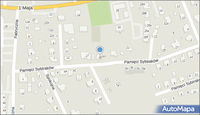 Namysłów, Pamięci Sybiraków, 19, mapa Namysłów