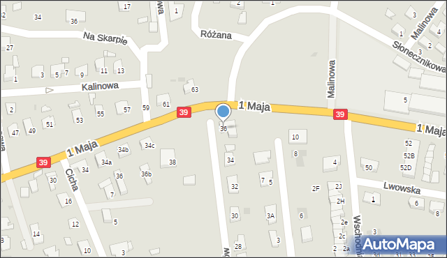 Namysłów, Pamięci Sybiraków, 36, mapa Namysłów