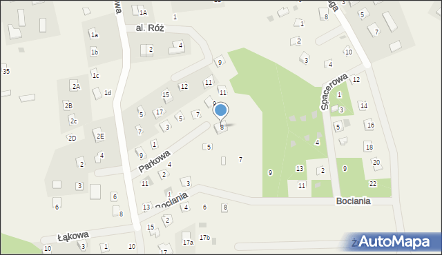 Narty, Parkowa, 8, mapa Narty