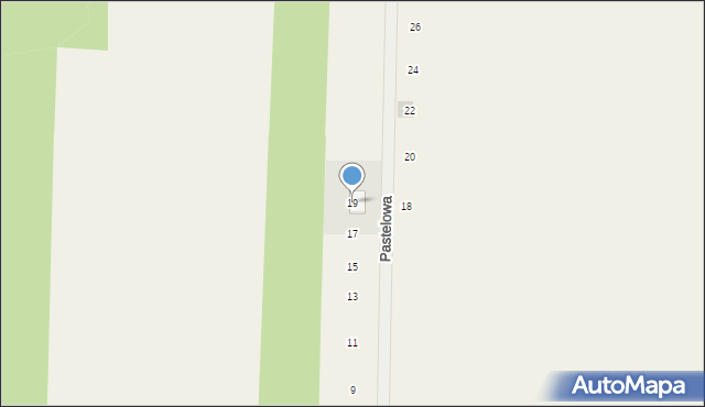 Natalin, Pastelowa, 19, mapa Natalin