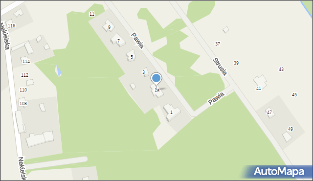 Nekielka, Pawia, 1a, mapa Nekielka