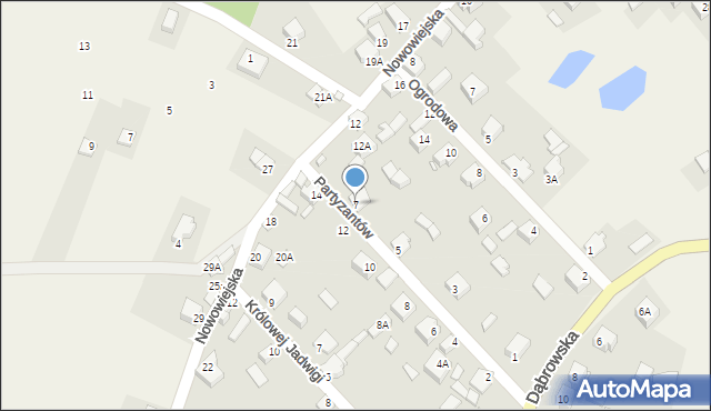 Niegowonice, Partyzantów, 7, mapa Niegowonice