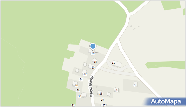 Nowa Góra, Paryż Górny, 16, mapa Nowa Góra