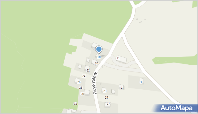 Nowa Góra, Paryż Górny, 18, mapa Nowa Góra