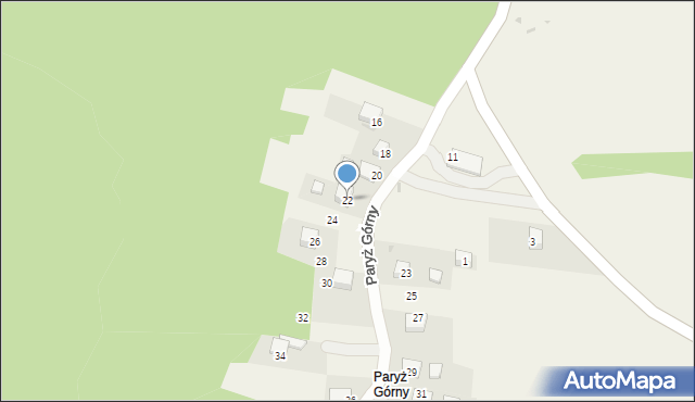 Nowa Góra, Paryż Górny, 22, mapa Nowa Góra