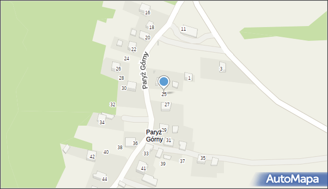 Nowa Góra, Paryż Górny, 25, mapa Nowa Góra