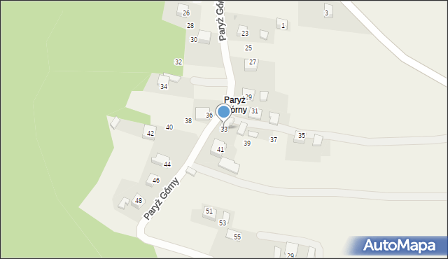 Nowa Góra, Paryż Górny, 33, mapa Nowa Góra