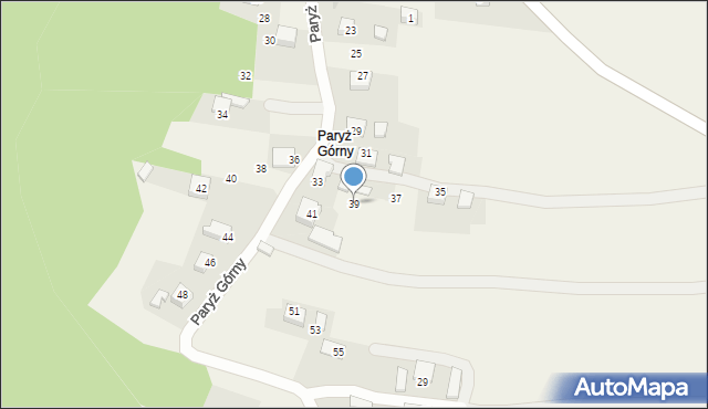 Nowa Góra, Paryż Górny, 39, mapa Nowa Góra