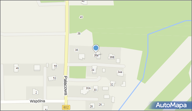 Nowa Pogorzel, Pałacowa, 36a, mapa Nowa Pogorzel