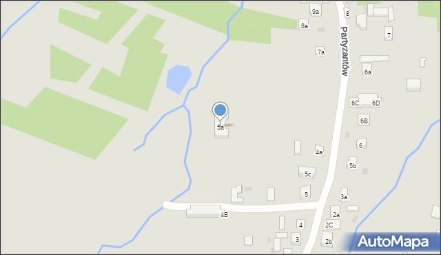 Nowa Słupia, Partyzantów, 5a, mapa Nowa Słupia