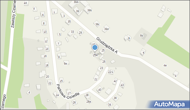 Nowa Wieś, Parkowa-Osiedle, 25A, mapa Nowa Wieś