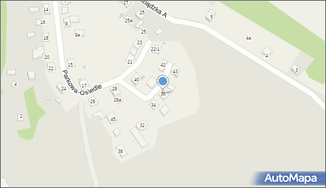 Nowa Wieś, Parkowa-Osiedle, 36, mapa Nowa Wieś