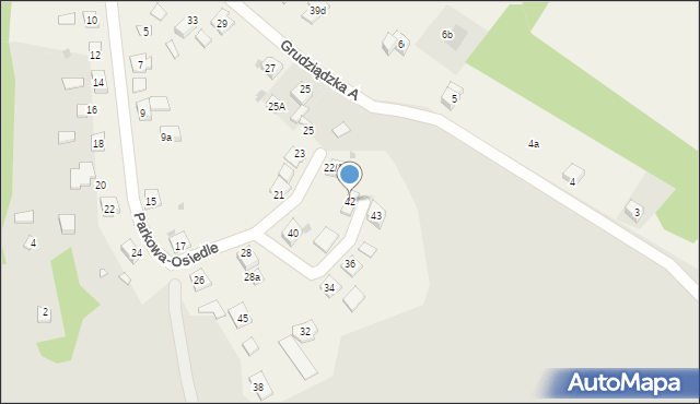 Nowa Wieś, Parkowa-Osiedle, 42, mapa Nowa Wieś