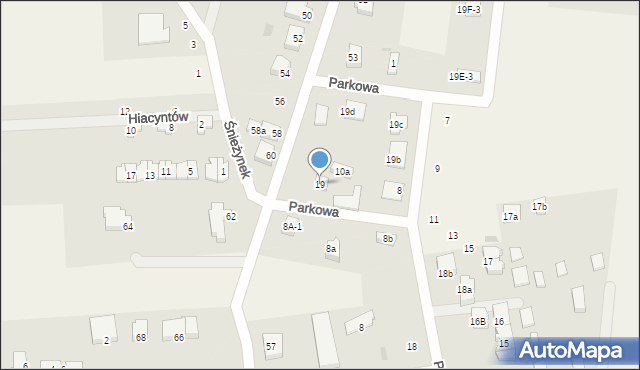 Nowe Bielice, Parkowa, 10, mapa Nowe Bielice