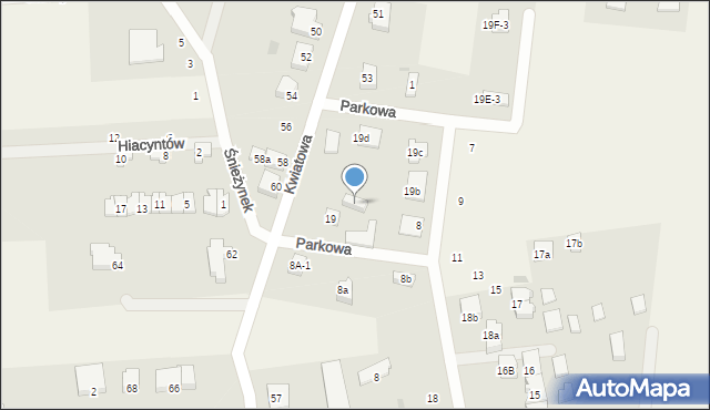 Nowe Bielice, Parkowa, 10a, mapa Nowe Bielice