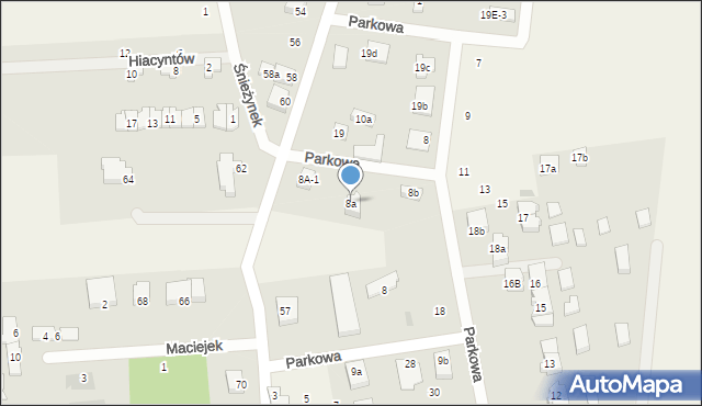 Nowe Bielice, Parkowa, 14, mapa Nowe Bielice