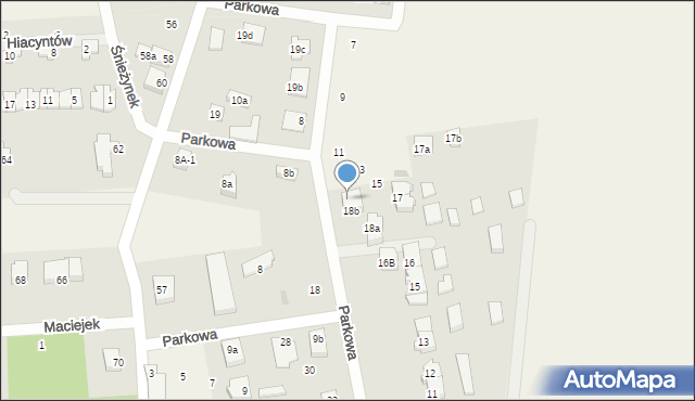 Nowe Bielice, Parkowa, 19, mapa Nowe Bielice