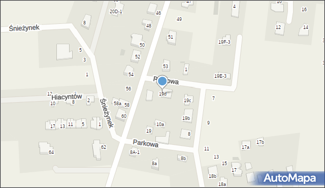 Nowe Bielice, Parkowa, 2, mapa Nowe Bielice