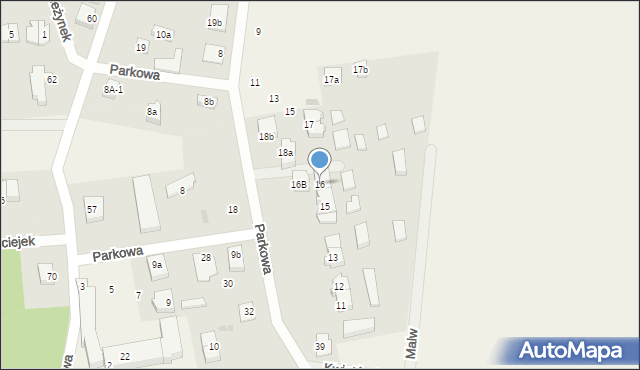 Nowe Bielice, Parkowa, 27, mapa Nowe Bielice