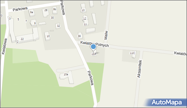 Nowe Bielice, Parkowa, 41, mapa Nowe Bielice