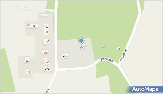 Nowe Bielice, Parkowa, 42, mapa Nowe Bielice